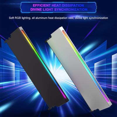 Universal Memory Heat Sink 5V 3PIN ARGB AURA Sync Aluminum Alloy Memory Module Heatsink DDR3 DDR4 DDR5 for Desktop PC RAM Memory