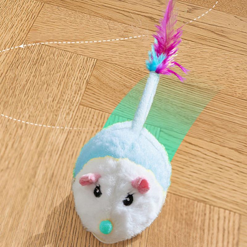 Interaktives Katzenspielzeug Maus Intelligent Sound Automatisch Bewegliche Maus Sicheres Katzenspielzeug Haustierspielzeug Weich Für Katze Kätzchen Drinnen Und