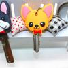 Home Accessories PVC Key Protective Case Animals Shape Dog Key Dust Cover Cartoon Key Pendant Coat Keys