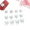 Luxury Zirconia Butterfly & Snowflake Nail Art Rhinestones - Super Shiny Alloy Ornaments