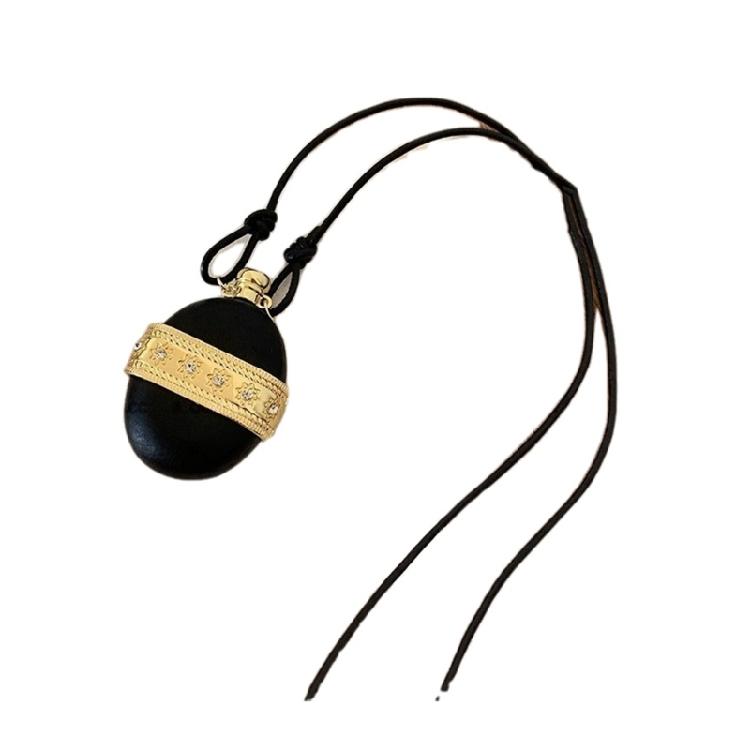 Collana Delicata a Forma di Fiaschetta da Vino Gioielli da Collo in Legno Gioielli per la Clavicola con Catena Regolabile per l'Uso Quotidiano o Feste
