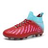 Fashion Men Long Spike Soccer Shoes TF/FG High Top Anti-Slip Male Football Boots Children's Outdoor Durable Ankle Cleats Soccer Sneakers