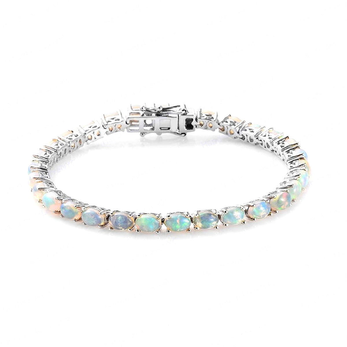 

Тенісний браслет з опалом - Срібло 925 проби