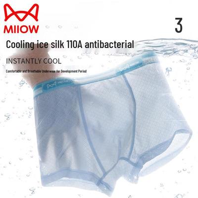 Mao Ren Boys' Ice Silk Mesh Boxer Briefs