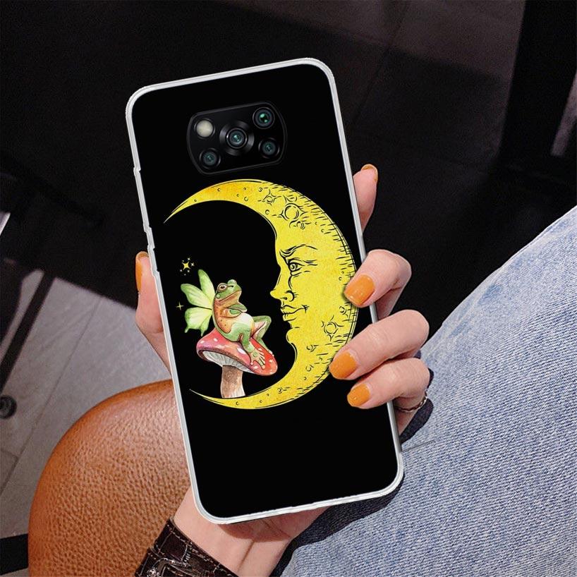 Cottagecore Frog Mushroom Kawaii Phone Case For Xiaomi Poco X7 X6 X5 Pro F7 Ultra Redmi 15C 15 13C 13 12C 12 10 10A 10C 9 9A 9C