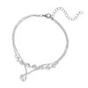 Personality Double Love Rhinestone Bracelet Crystal Sweet Fashion Wild Bracelet Women's Jewelry Bracelet Femme Acier Nurse