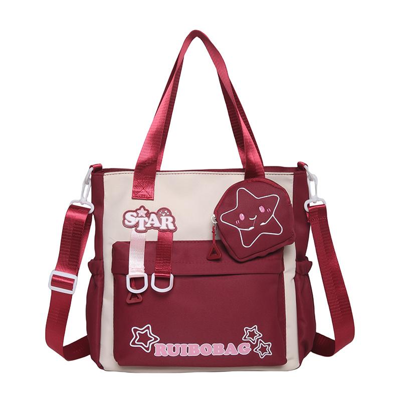 Versatile Teen Girls Handbag with Cartoon Coin Purse  Cute Cartoon Shoulder Bag  Super Cool Crossbody Bag