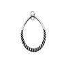Irregular Oval Frame Connectors Moon Hammered Texture Links For Earring Making