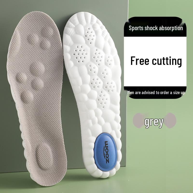 Men's 4D Cloud PU Massage Arch Insole - High Elasticity, Shock Absorption, Odor Resistant, Sweat Absorbing Sports Insole.