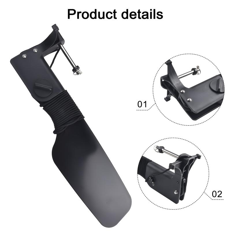 Gouvernail de Bateau pour Kayak Canoë avec Poulie Contrôle de Direction Bateau de Pêche Gouvernail à Grande Queue en Nylon pour Utilisation sur Embarcation