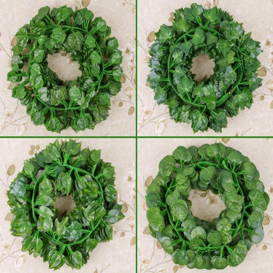 12 ks umělých nástěnných závěsných listů liána falešná rostlina zahradní plot plot