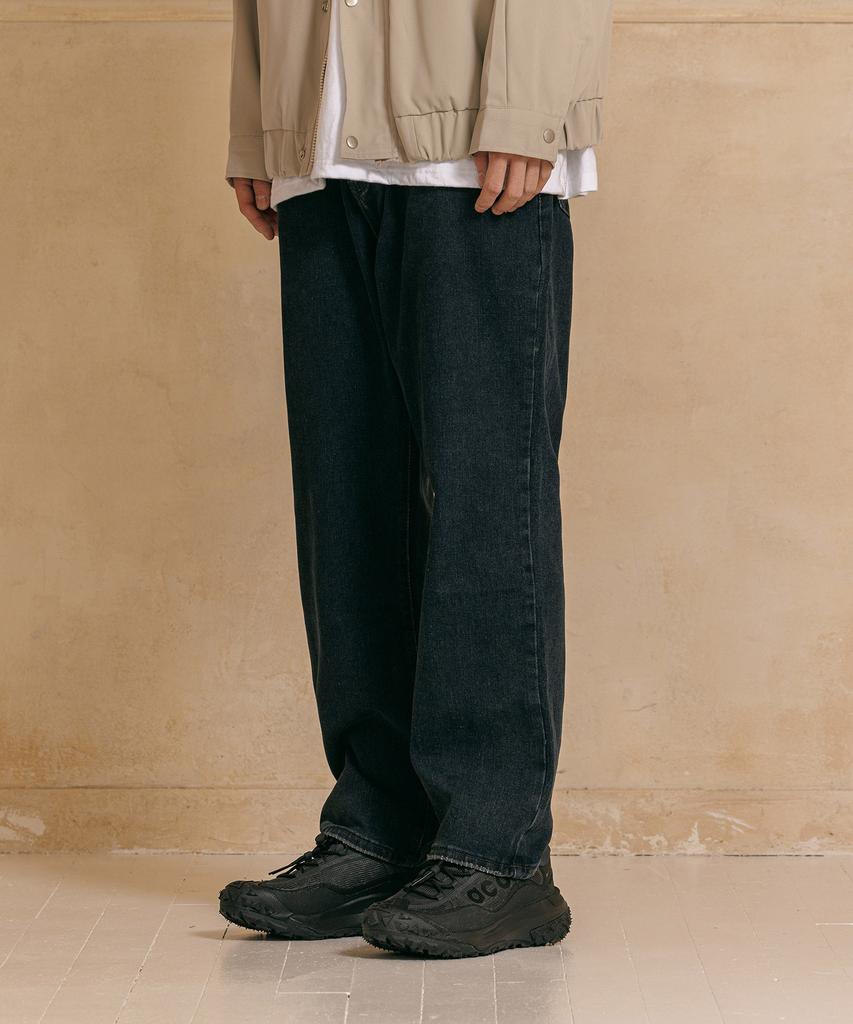 MODERN ARON Standard Wash Denim Pants Gray