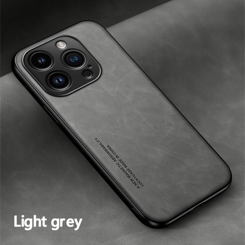 Built-in Metal Magnetic Case For iPhone 16 Pro Max 15 14 Plus 13 12 Mini 11 Protective Cover Silky Feel Coque Fundas Capa