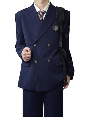Sivrusn High School Cosplay Authentic School Blazer for Perfect for Entrance School and Cultural Size XL Men's Blazer, Uniform, Boys, Graduation,