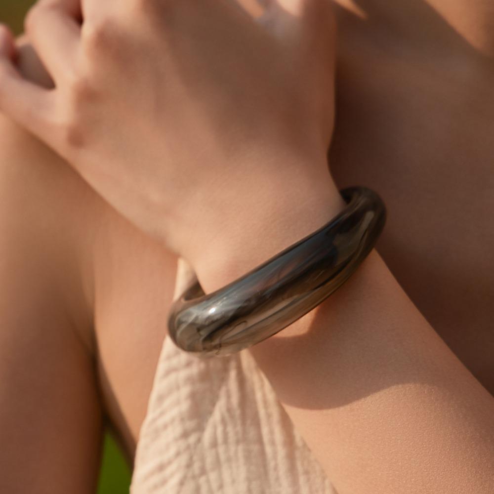 Offener Armreif Unregelmäßiger Armreif Acryl Retro Handring Übertriebenes Armband Modeschmuck