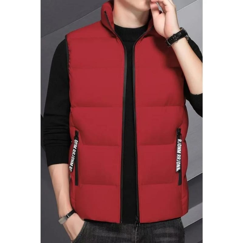 2026 New S autumn and winter school warm men s and women s down cotton vest fashion sports leisure windproof pure color vest M