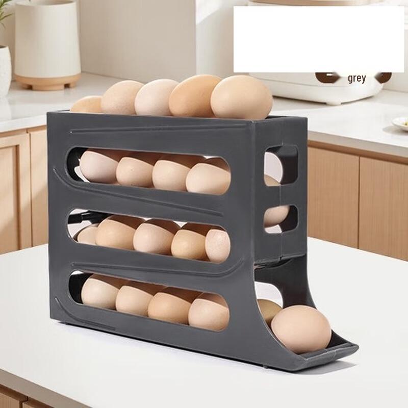 ZISIZ Refrigerator Rolling Egg Dispenser Rack