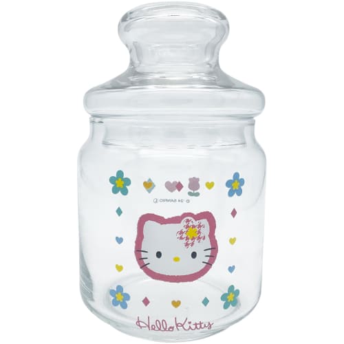 

Sanrio Kaohana Hello Kitty Retro Candy Pot, Glass Canister, Storage Container, Approx. 500ml, Approx. 9 x 15cm, Character Tableware, Candy Container