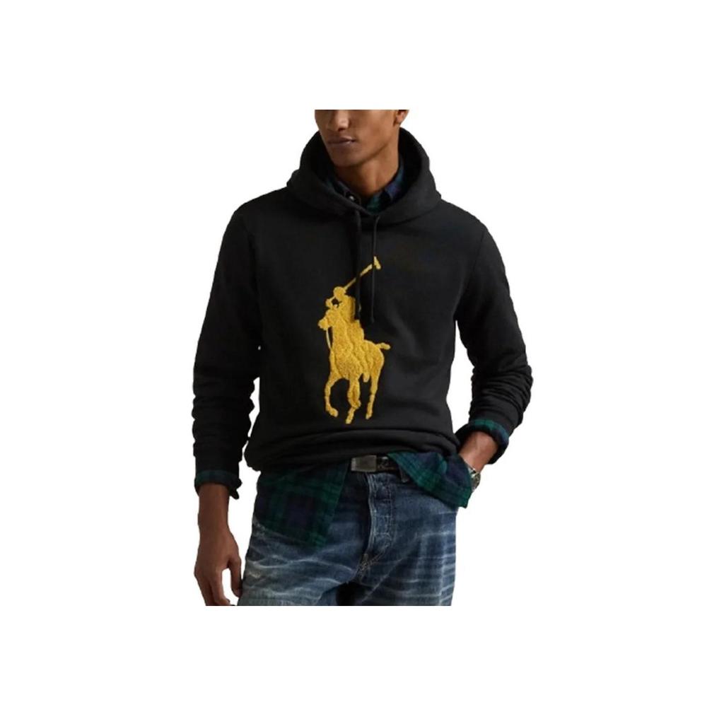 Polo Ralph Lauren Logo Kapuzenpullover Langarm Sweatshirt Herren Sweatshirt Schwarz 710952241-001