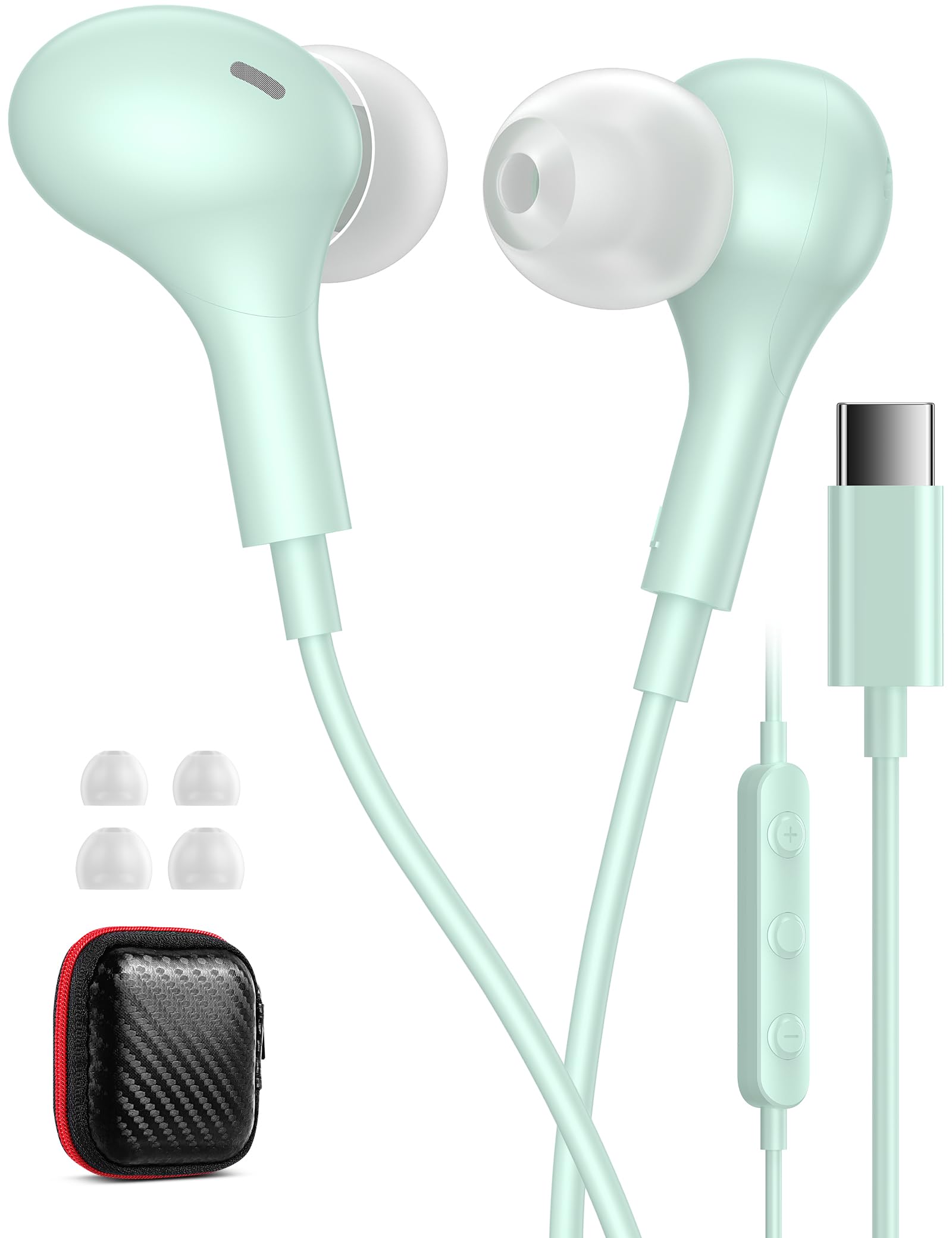 

Проводные наушники Type-C с микрофоном, магнитным хранением, внутриканального типа, совместимые с iPhone 1516, Google Pixel 8a7a Pro, Samsung S23S24 UltraZFlip 5, iPad