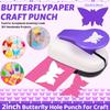 Paper Cutter for Crafts Hole Punch Puncher Punches Tool 50mm 2 Inch Butterfly Shapes Hole for Card Making Custom Scrapbooking