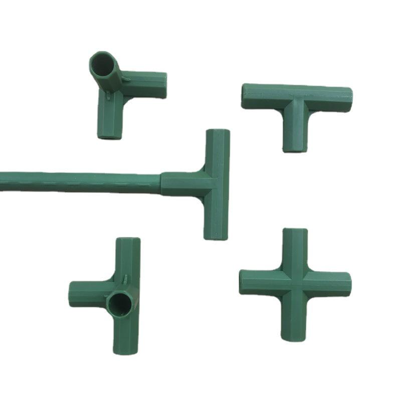 Right-Angle Three-Way Greenhouse Heating Tent Connector for Gardening Tools.