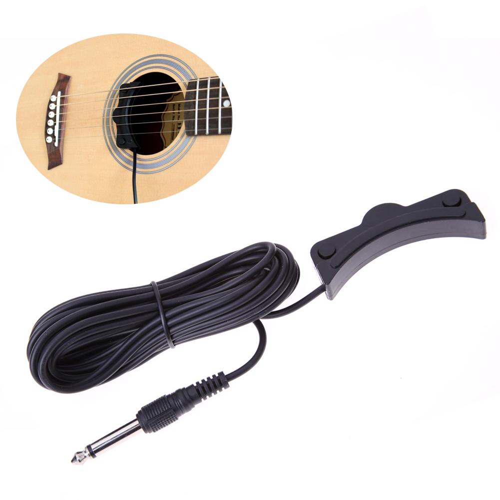 6.3mm Jack Guitar Soundhole Pickup Punch Free 5M Cable Guitar Sound Amplify Pickup High-sensitive Replacement Guitar Accessories China Mainland