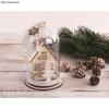 Cloche en plastique avec socle, 8cm 13cm, av. Cordon de jute