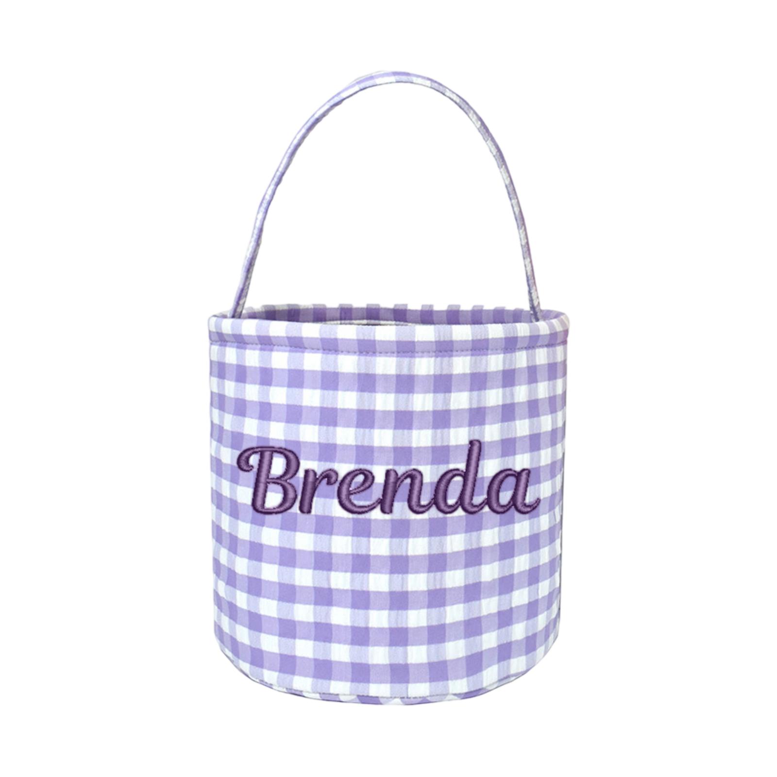 

Personalized Halloween Embroidery Basket Custom Holiday Candy Bucket One Size фиолетовый