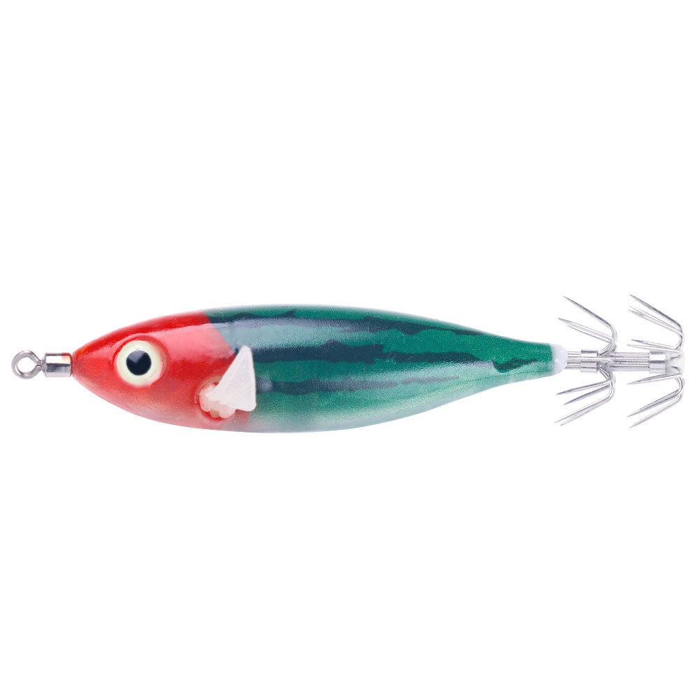 High Sensitivity Luminous Wood Shrimp Fake Bait8CM 6GSquid Hook Octopus Bait Sea Fishing Bass Special for Pike Perch
