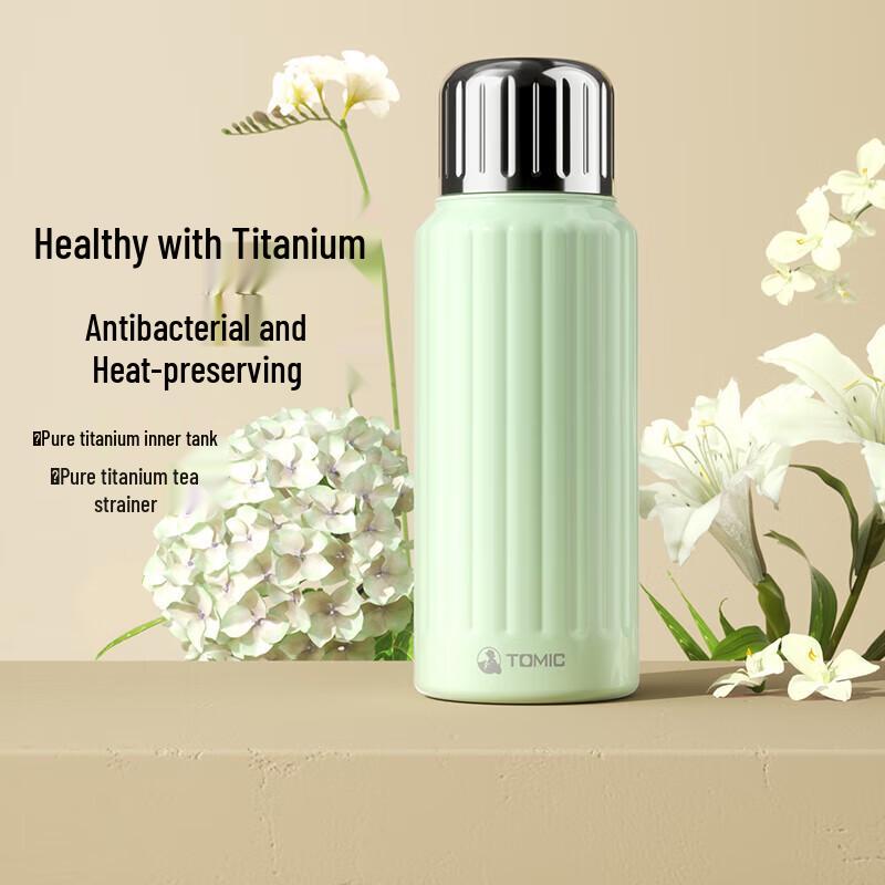 TOMIC Pure Titanium Insulated Tea Thermos