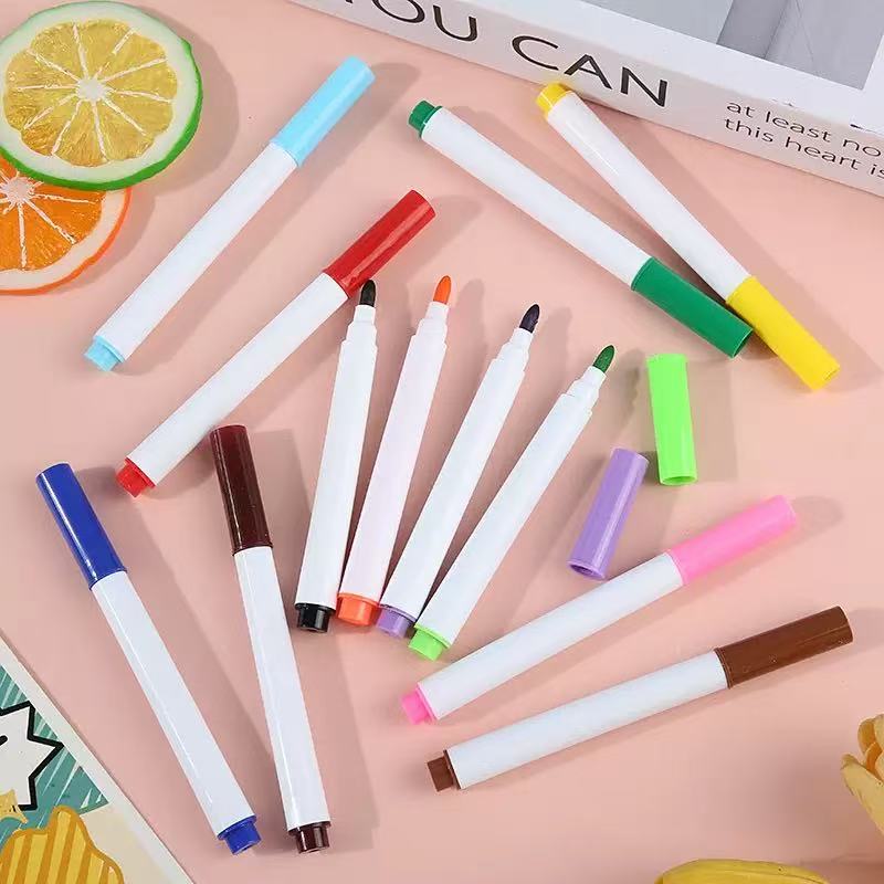 12pcs Colorful Liquid Chalk, Dust-free Erasable Fluorescent Light Board Pen, Graffiti Painting Blackboard Pen