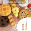 Punching Needle Embroidery Pen Stainless Steel Punching Needle Head Wood Handle Embroidery Pen for Embroidery Crafting