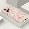 Pink Bowknots Floral Pattern Case For Xiaomi 14T 13T 11T Pro Funda Redmi Note 14 13 Pro 5G 4G 12 11 Shockproof Bumper Silicone Cover