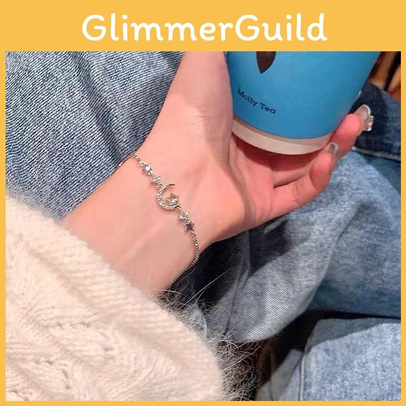 Star Moon Sophisticated Zircon Bracelet For Women Fashionable Chic Jewelry