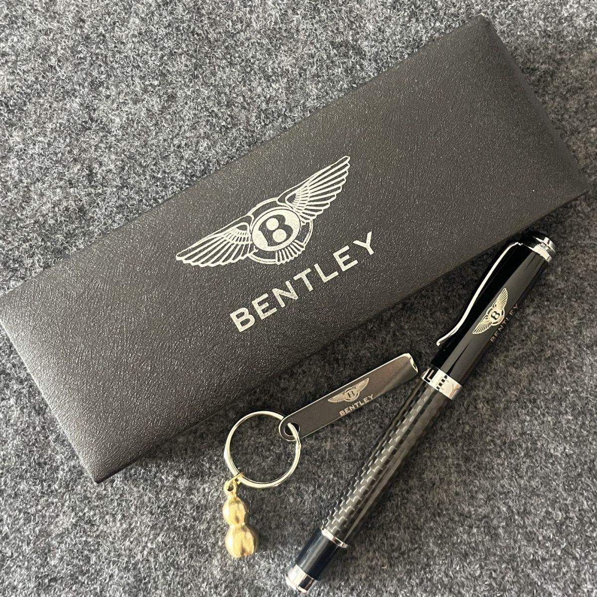 Penna Sfera Commemorativa LOGO Bentley Penna Sfera Metallica da Ufficio Asciugatura Rapida Durevole Personalizzabile per Ufficio e Affari