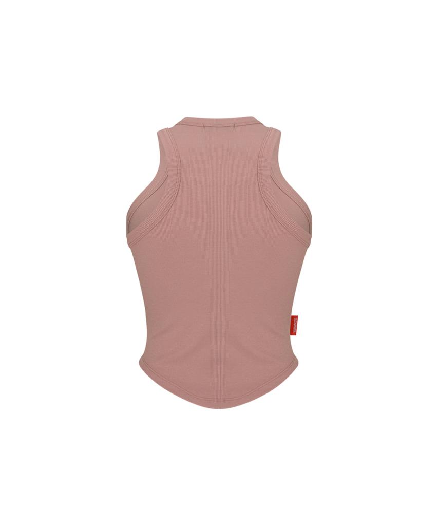 WANNABEZFIT Sleek Halter Crop Top Dry Rose
