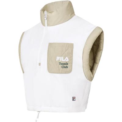 Offizielle 2023 Winter Neue Wendbare Baumwolljacke Locker Tennis Sport Stehkragen Weste Damenweste Standard-Weiß A11W343909F-WT