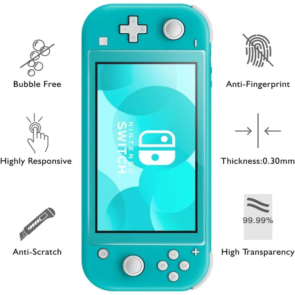 Nintendo Switch Lite Torba do przechowywania Przenośna torba podróżna do przechowywania z obudową ochronną PC i hartowaną folią ekranu 6 nasadek klawiszy