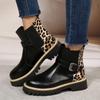 New Large-sized Thick-soled RoundWomen with Buckle Shoes and Ankle Boots