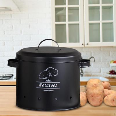 Kuchyňská plechová dóza na uskladnění zeleniny, Udržovač čerstvosti, s víkem, Nádoba na zeleninu pro