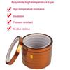 280° High Temperature Heat BGA Pi Tape Thermal Insulation Tape Polyimide Adhesive Insulating Tape 3D Printing Board ProtectionPinstriping Tape 3