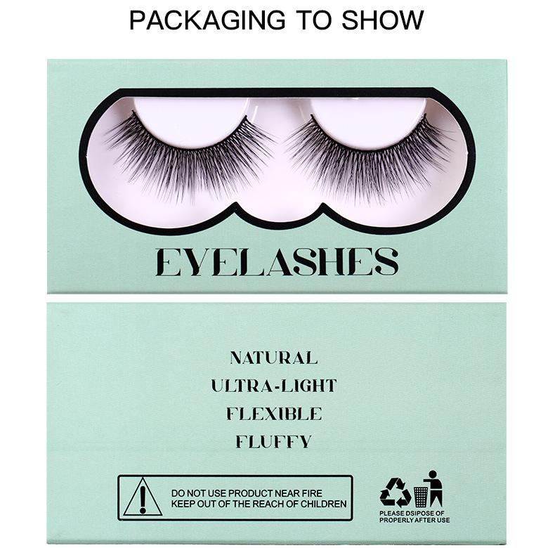 Blue Box 15mm Natural Style 3D Wispy Silk False Eyelashes Vegan Synthetic Hair Faux Mink Lashes