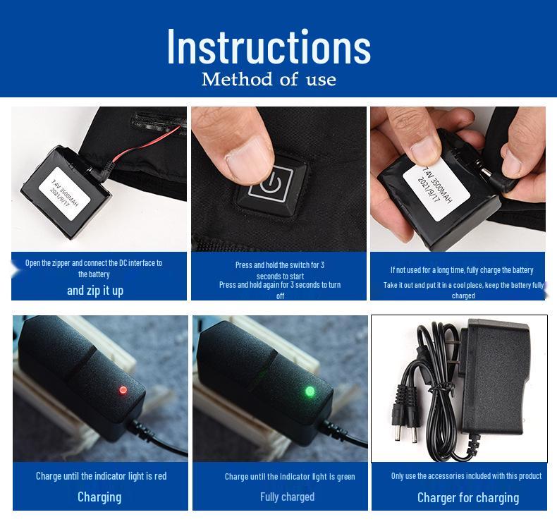 Winter Heated Gloves with Adjustable Temperature for Cycling, Skiing, and Motorcycling