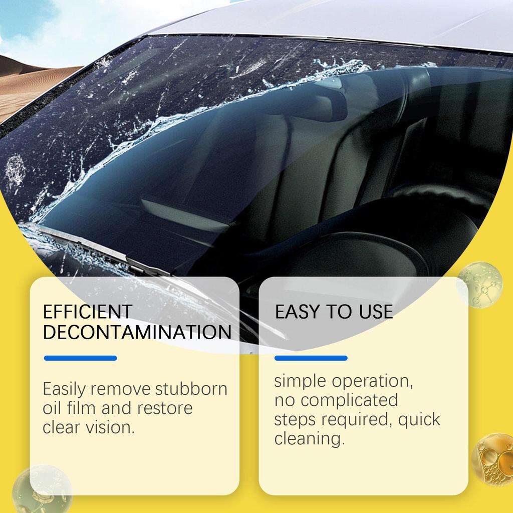 Homonth Auto Glass Cleaner Auto Glass Stain Remover Waterproof Cleaning Car Window Rainproof Clear Vision