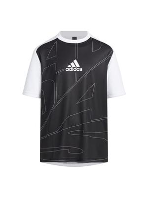Adidas YB MH Graphic Size 120 T-Shirt, Black/White,