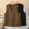 2026 Spring/Summer Plus Size Women's V-neck Slimming Cardigan Vest - Versatile Style for Chubby Girls (2601)