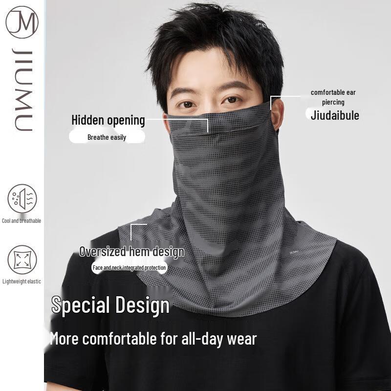 JIUMU Men's Ice Silk Sun Protection Face Mask
