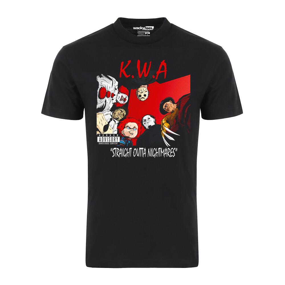 KWA Straight Out of Nightmares Album Halloween Terror Horror Graphic Tee Shirt Unisex T-Shirt XXXL