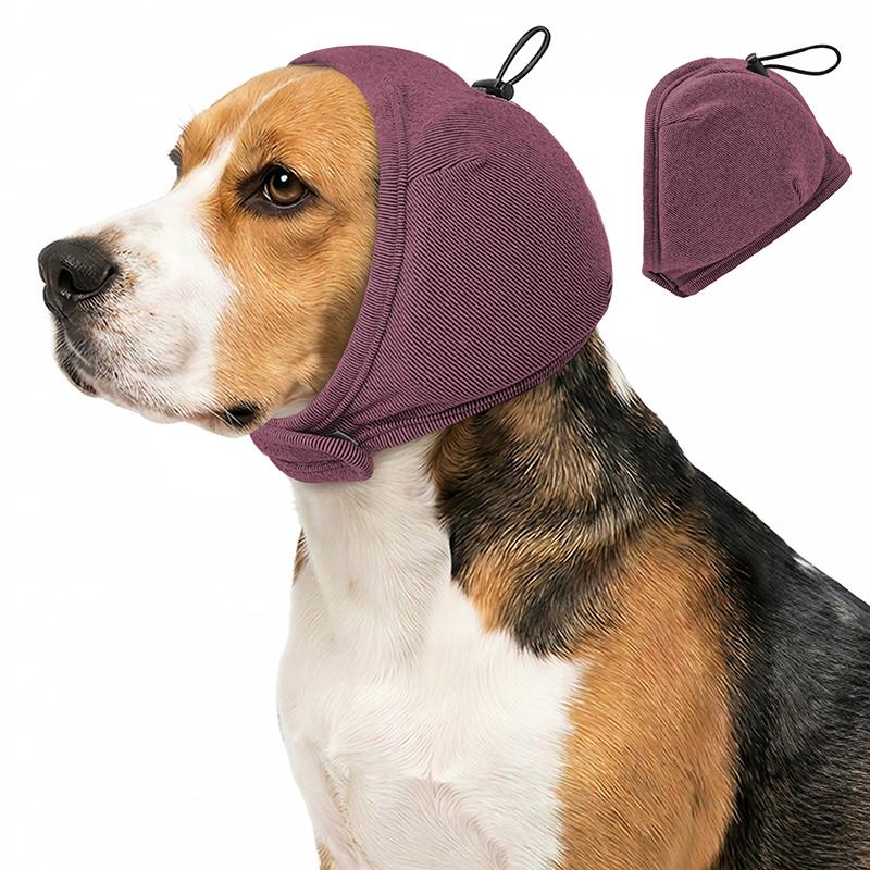 Thickened Elastic Dog Calming Earmuff Soft Thermal Anti-Anxiety Noise Cancelling Dog Ear Cover Dog Pet Headcover for Grooming